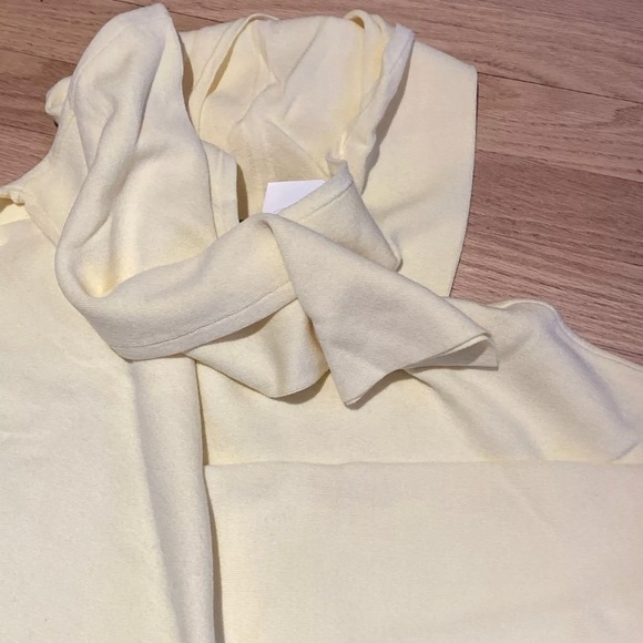 EILEEN FISHER Sweater Light Pale Yellow NEW NWT Hoodie - Picture 4 of 4